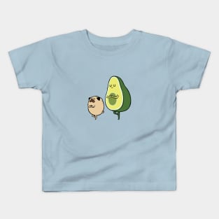 Pug and Avocado Yoga Kids T-Shirt